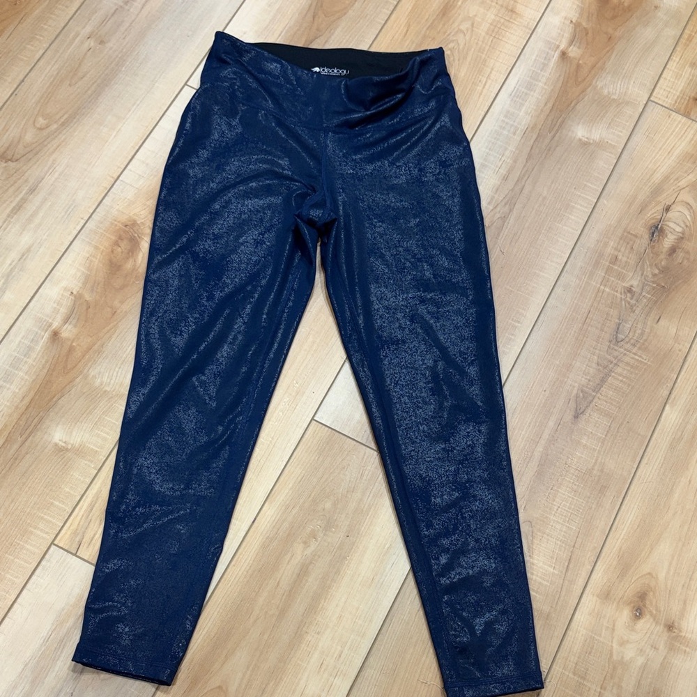 Ideology Metallic Navy Leggings